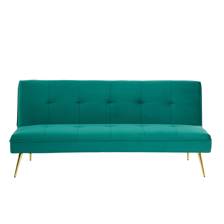Adjustable 3 Seater Green Sofa Bed Click Clack