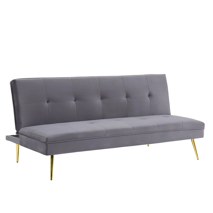 Adjustable 3 Seater Grey Sofa Bed Click Clack