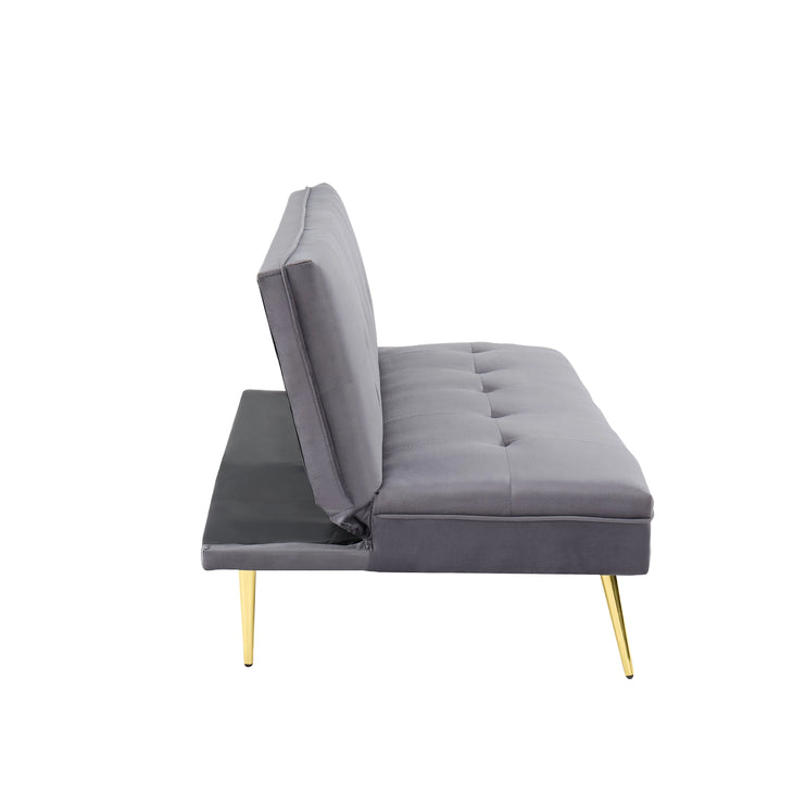 Adjustable 3 Seater Grey Sofa Bed Click Clack
