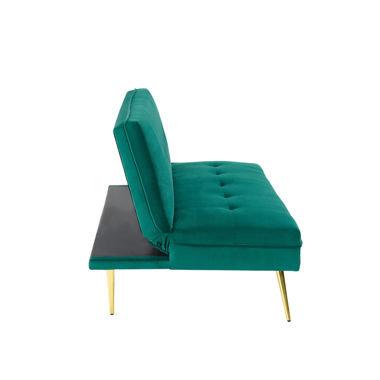 Adjustable 3 Seater Green Sofa Bed Click Clack