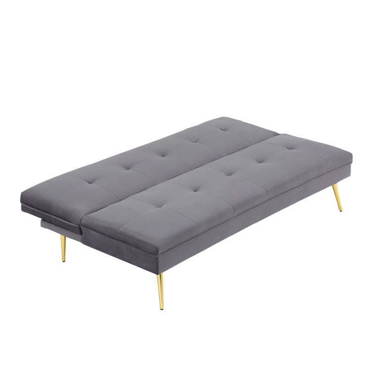 Adjustable 3 Seater Grey Sofa Bed Click Clack