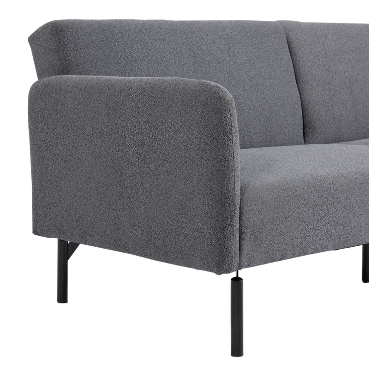 Oslo 3 Seater Dark Grey Sofa Bed With Metal Frame