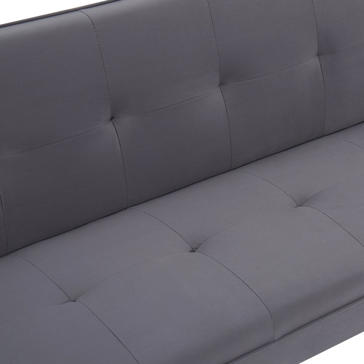 Adjustable 3 Seater Grey Sofa Bed Click Clack