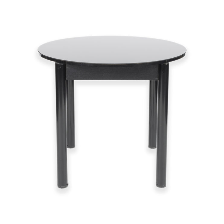 Black Round Dining Table with Four Chairs