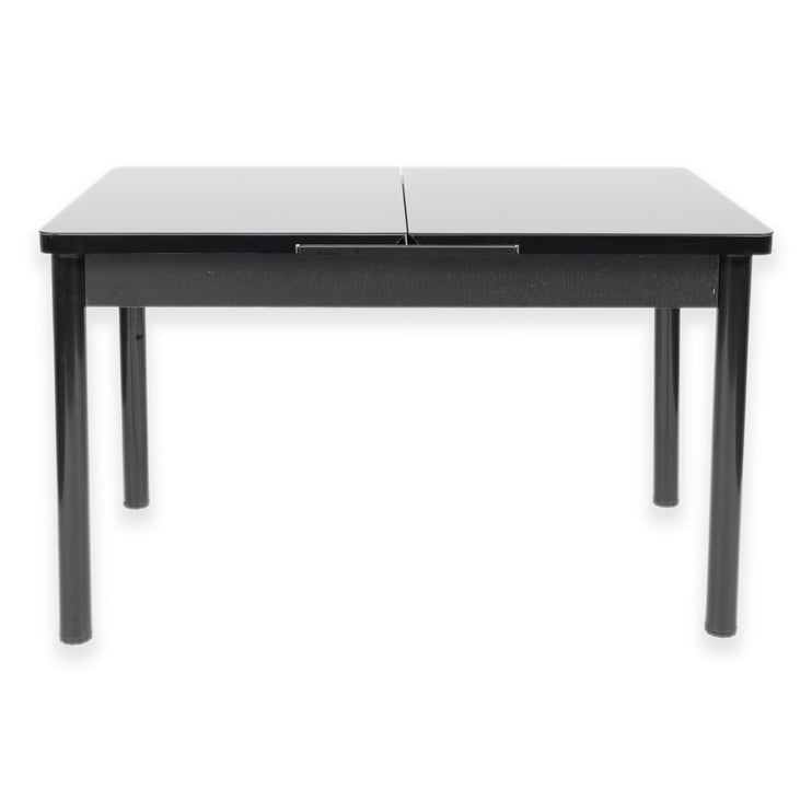 Black Extendable Dining Table with Six Chairs