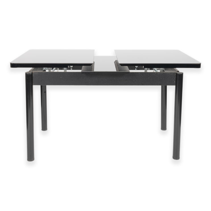 Black Extendable Dining Table with Six Chairs