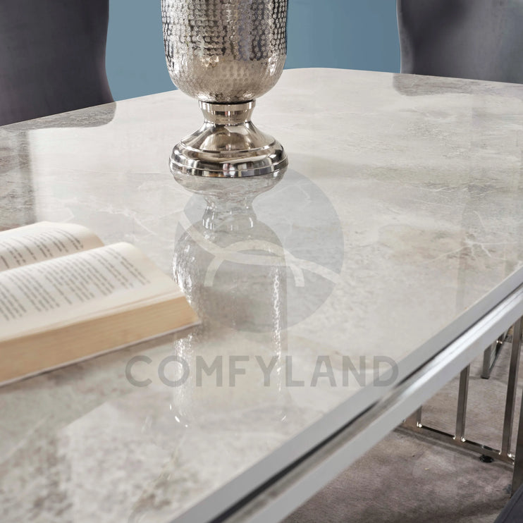 ALMERA Grey Velvet Living Room Furniture