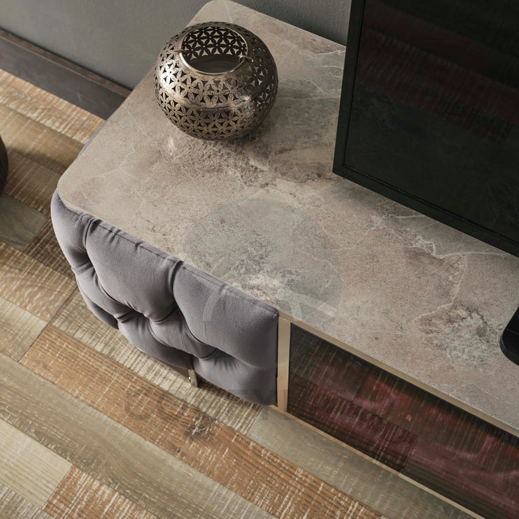 ALMERA Grey Velvet Living Room Furniture