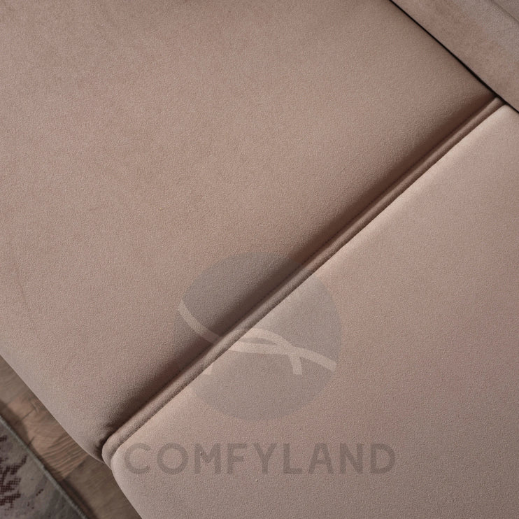 Seren Beige Velvet Sofa Bed