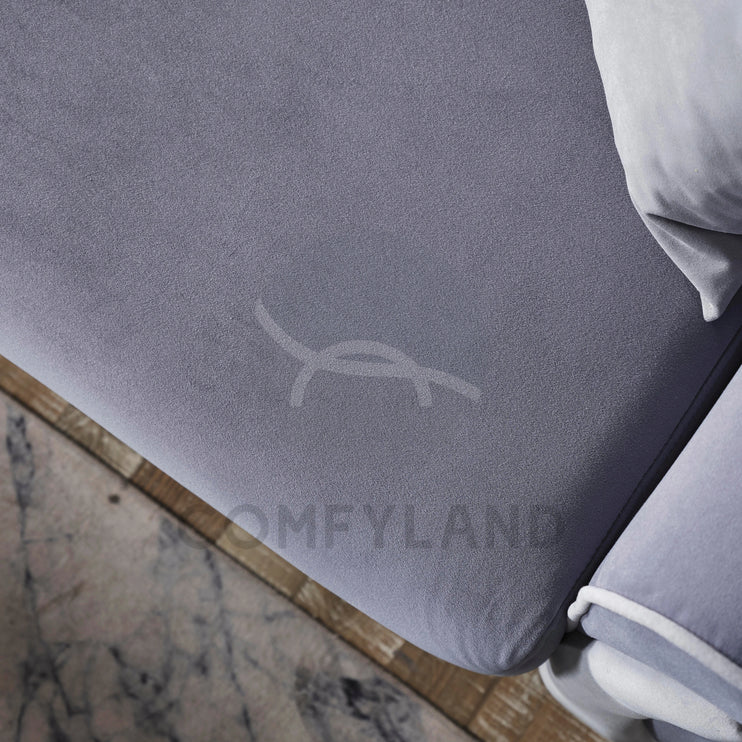 Seren Grey Velvet Sofa Bed