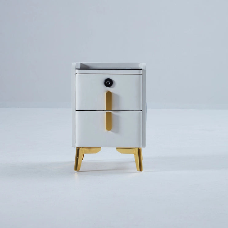 Bedroom Smart Nightstand with Wireless Charging, Speaker, LED Light and USB