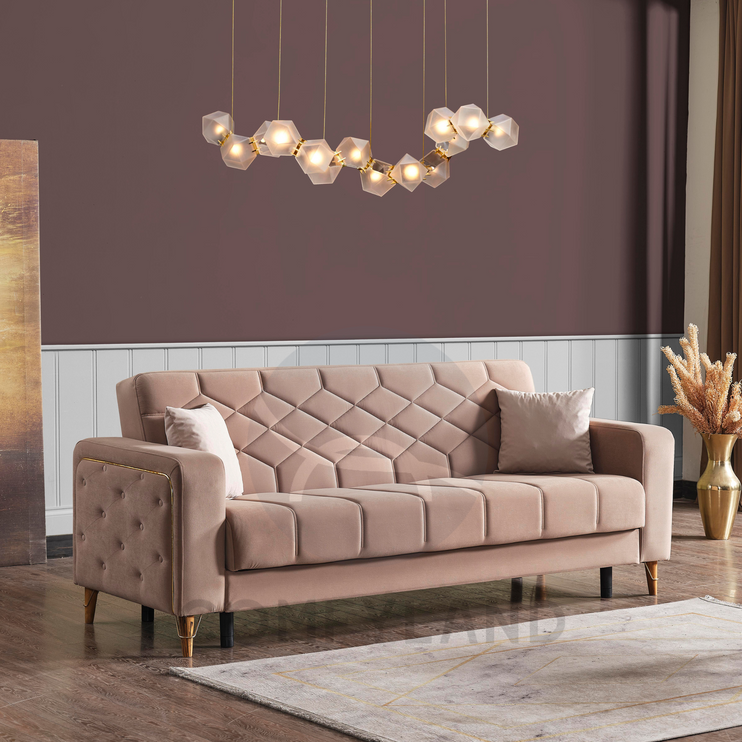 Melisa Beige Sofa Bed