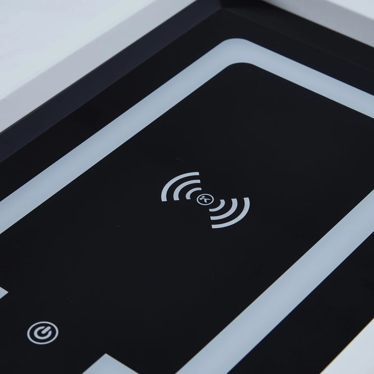 Bedroom Smart Nightstand with Wireless Charging, Speaker, LED Light and USB