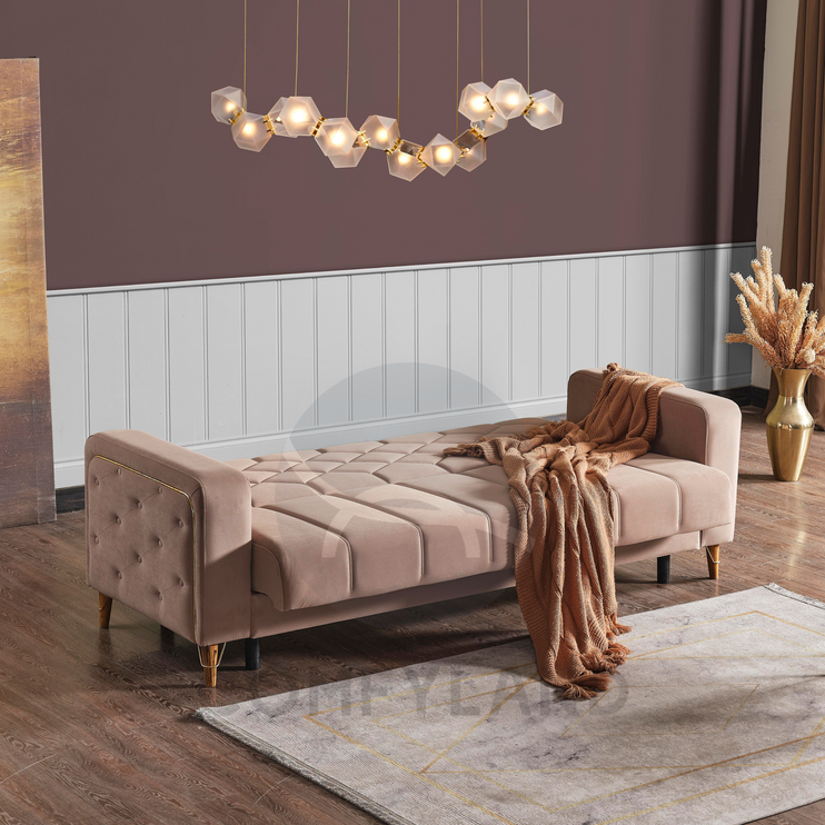Melisa Beige Sofa Bed