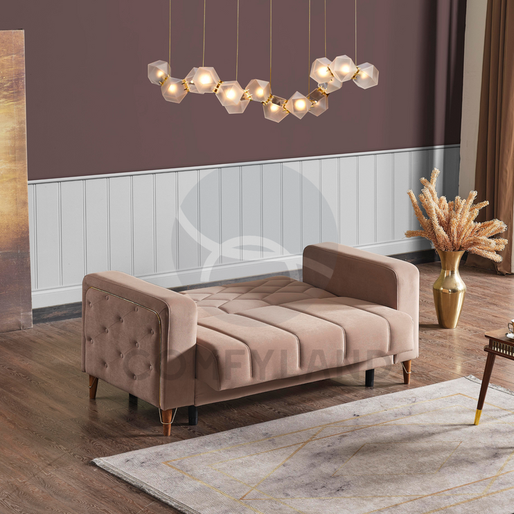 Melisa Beige Sofa Bed