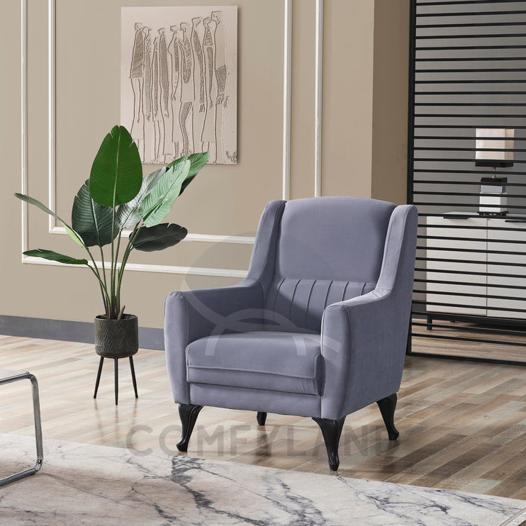 Seren Grey Velvet Sofa Bed