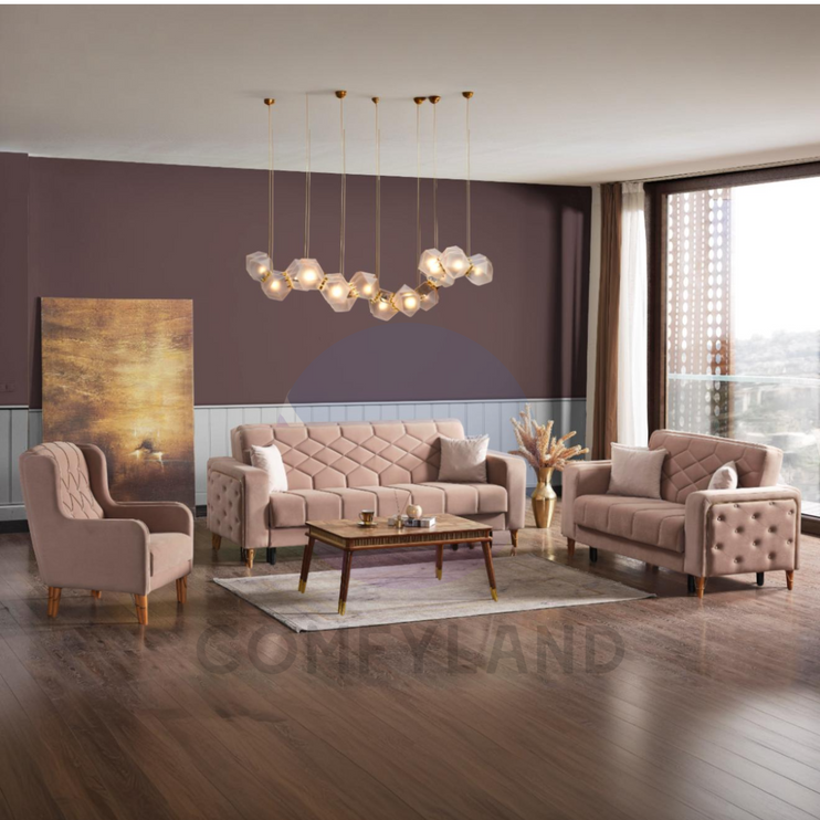 Melisa Beige Sofa Bed