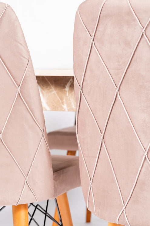 Belek Extendable Dining Table With Six Chairs