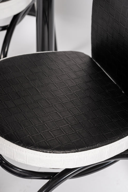 Black Square Dining Table with 4 Chairs