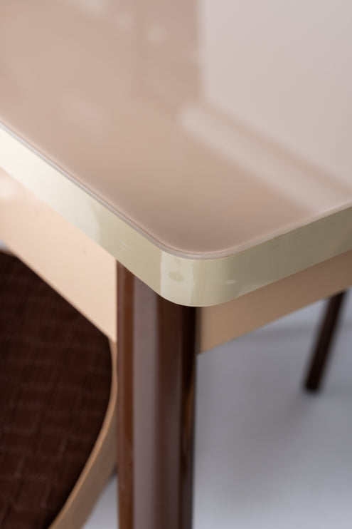 Cappuccino Extendable Dining Table with Six Chairs