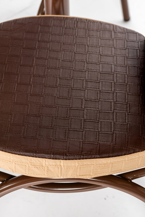 Cappuccino Round Dining Table with Four Chairs