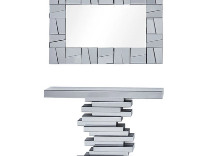 Twilight Silver Mirror with Console Table