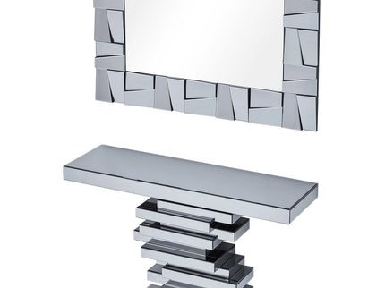 Twilight Silver Mirror with Console Table