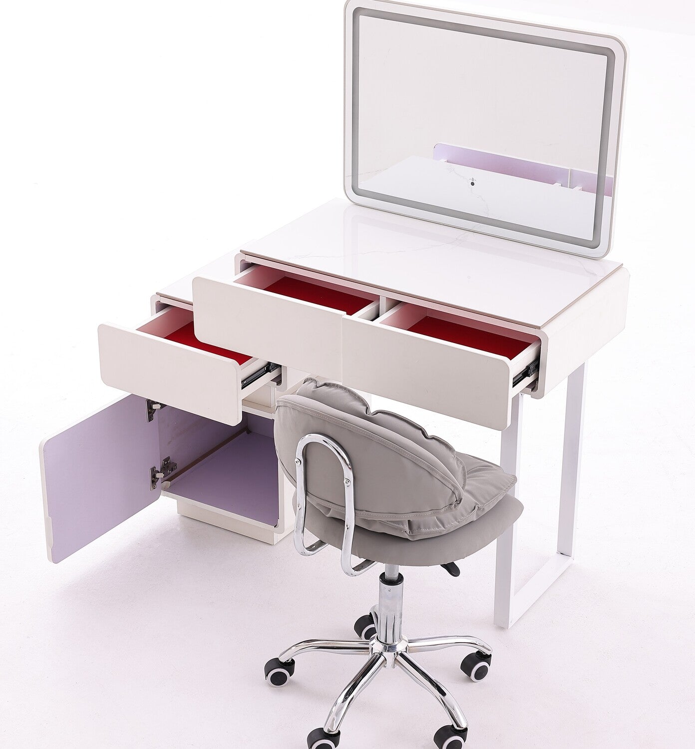Pearl Makeup Lightning Table with Chair – Comfyland Furniture