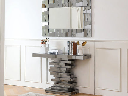 Twilight Silver Mirror with Console Table