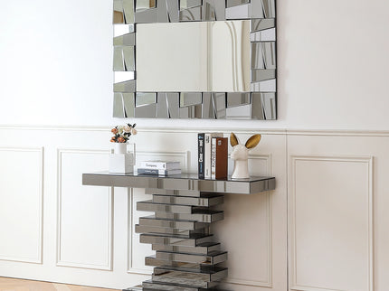 Twilight Silver Mirror with Console Table