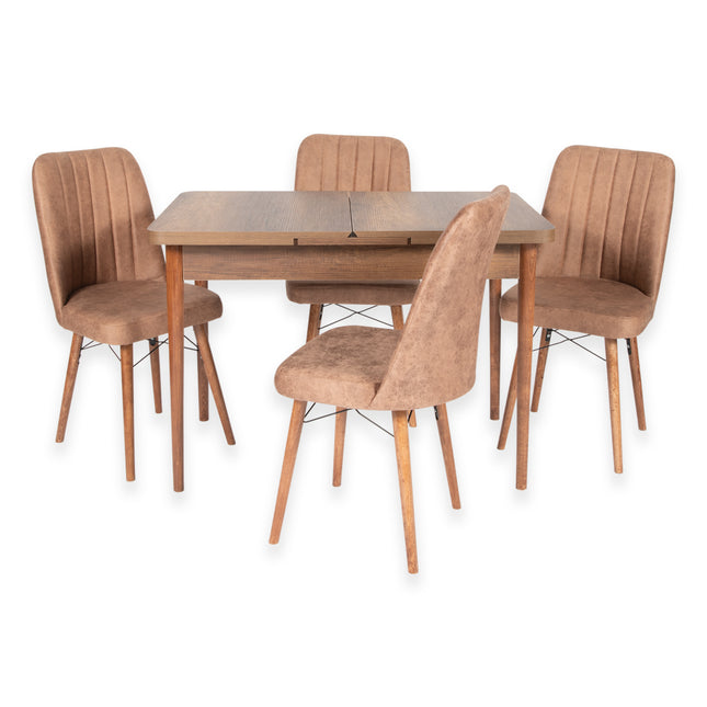 Mini Extendable Barok Dining Table With Four Chairs
