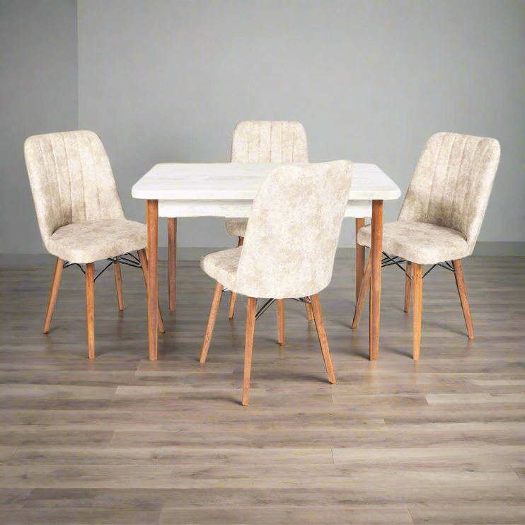 Kristal Dining Table With Four Chairs