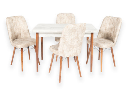 Kristal Dining Table With Four Chairs