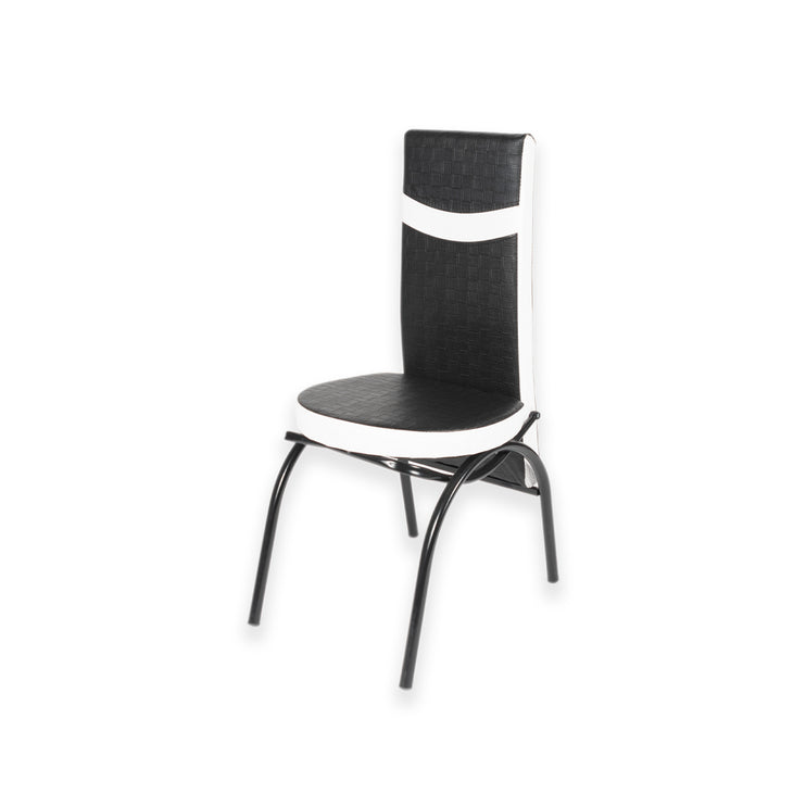 Black Extendable Dining Table with Six Chairs