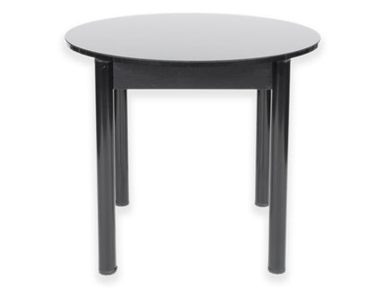 Black Round Dining Table with Four Chairs
