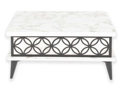 Magic Coffee Table Black with Marble Effect