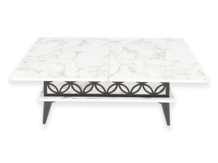 Magic Coffee Table Black with Marble Effect