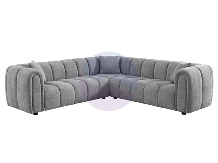 Cloud Grey Bouclé L-Shaped Corner Sofa