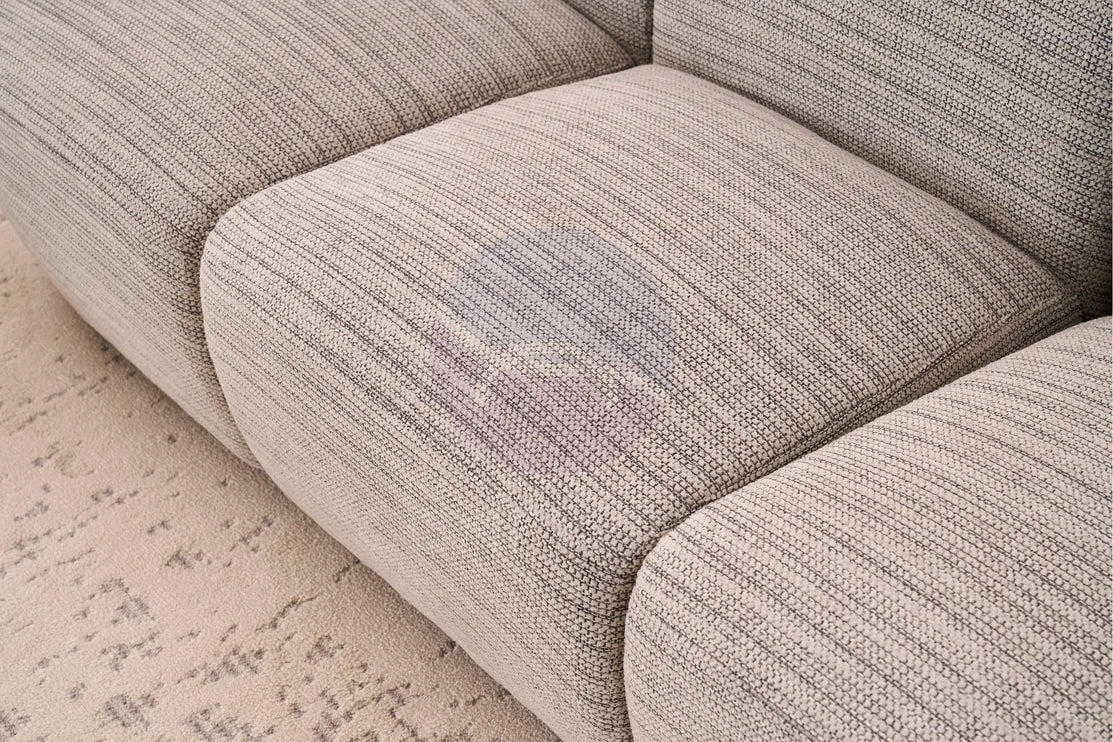 Beans Grey Textured Chenille Sofa