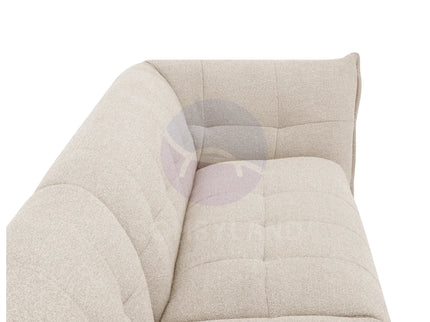 Vienna Beige Channelled Curved Sofa
