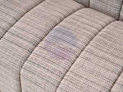 Serum Grey Bouclé Curved 2-Seater Sofa