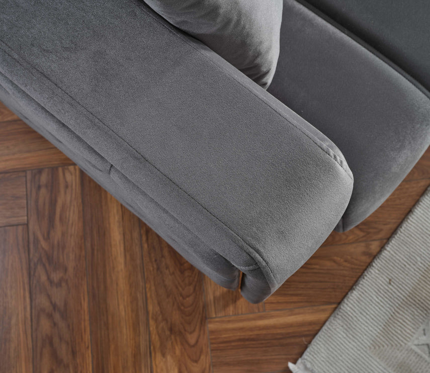 Melisa Grey Sofa Bed with Gold Detailing