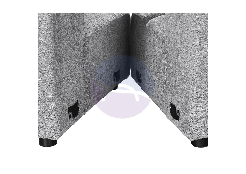 Cloud Grey Bouclé L-Shaped Corner Sofa