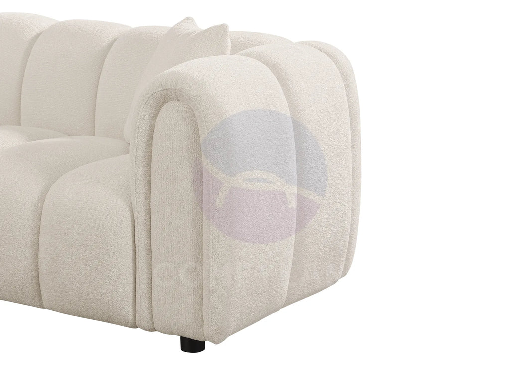 Cloud Beige Bouclé L-Shaped Corner Sofa