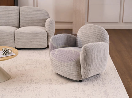 Beans Grey Textured Chenille Sofa