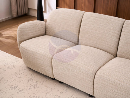 Beans Beige Textured Chenille Sofa