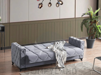 Dezza Sofa Bed in Grey Velvet