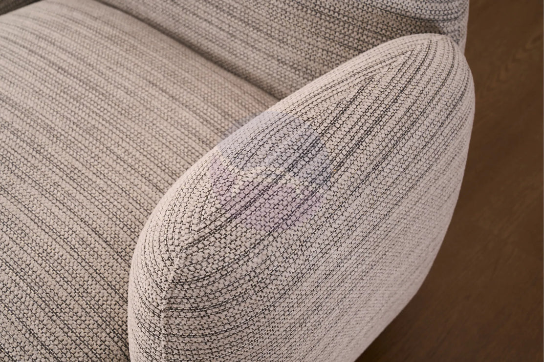 Beans Grey Textured Chenille Sofa