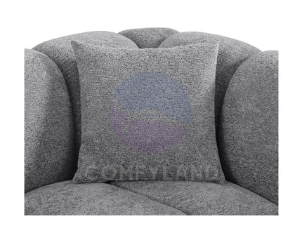 Cloud Grey Bouclé L-Shaped Corner Sofa