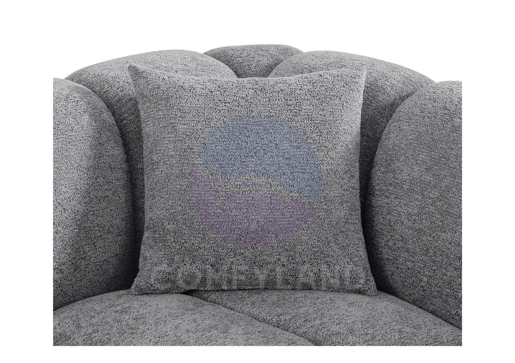 Cloud Grey Bouclé L-Shaped Corner Sofa